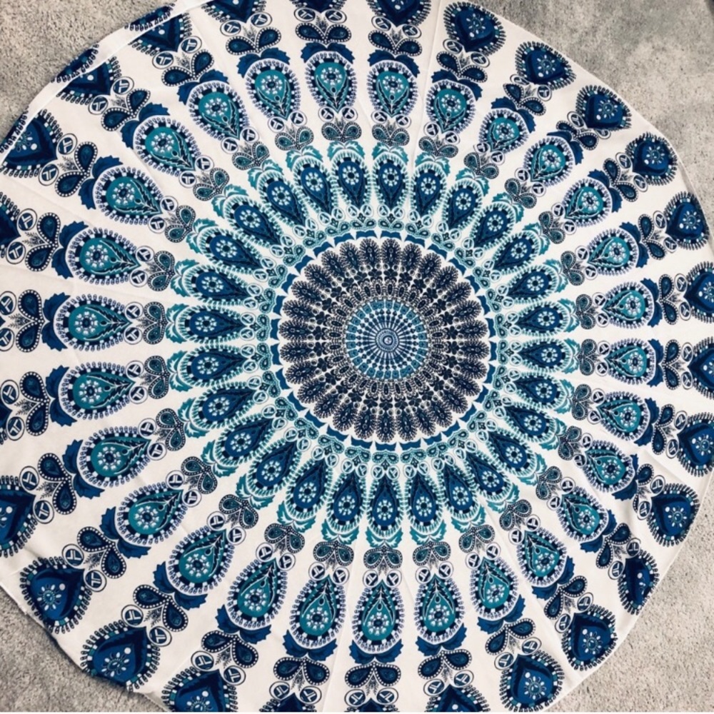 Round Chiffon Beach Towel Throw Blanket - Picture 7 of 8